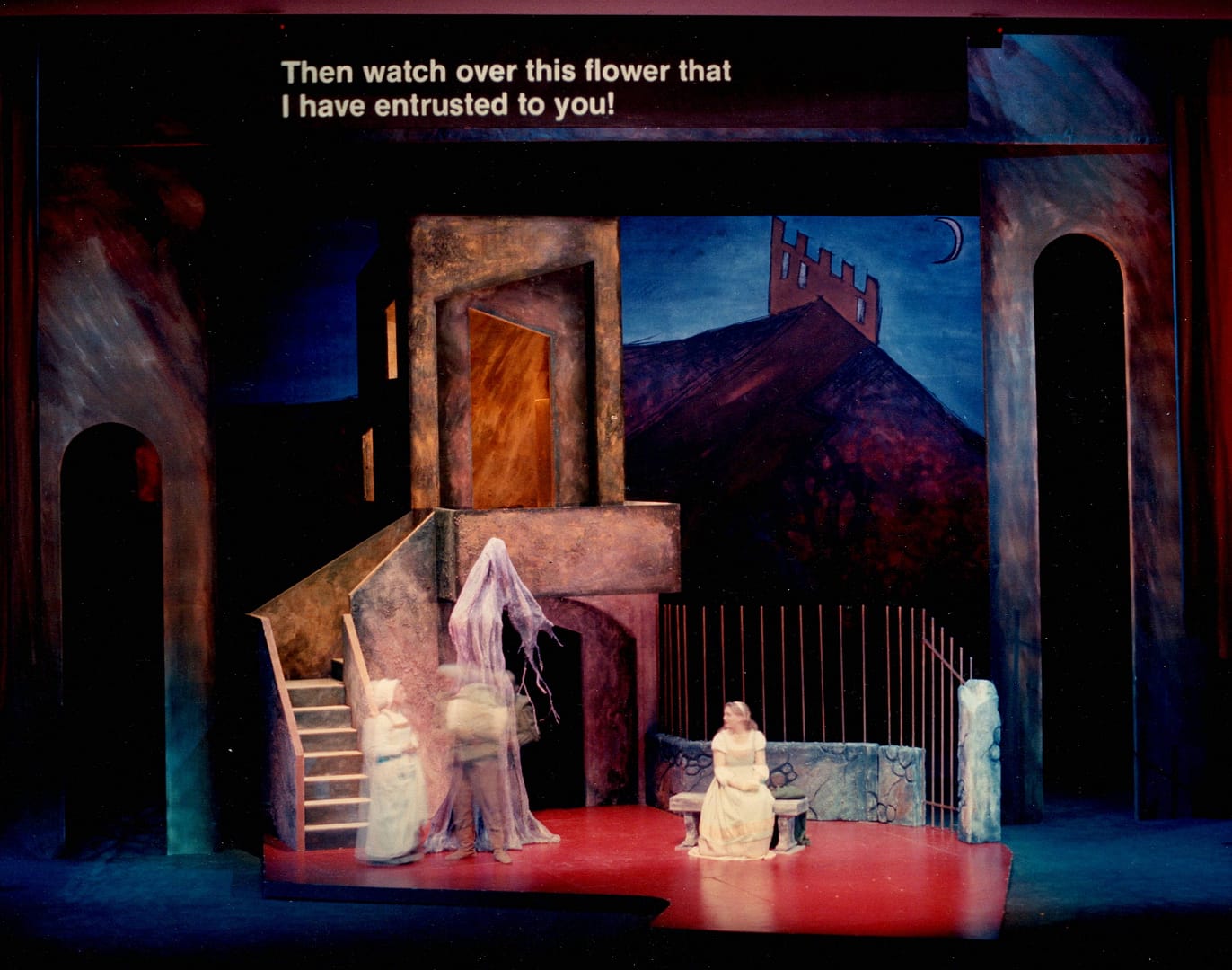 Set Act 1 Scene 2 - Rigoletto by Guiseppe Verdi at the Illinois Opera Theater - Krannert Center for the Performing Arts at University of Illinois (Urbana/Champaign)