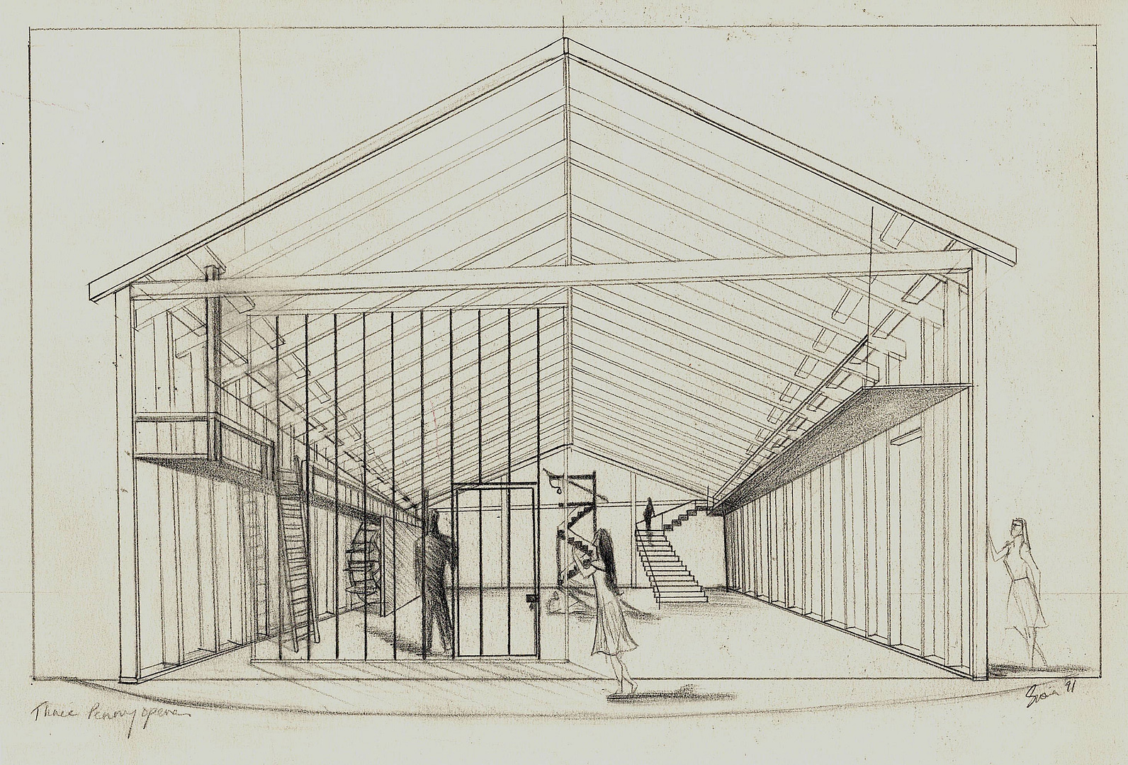 The Three Penny Opera by BertoltBrecht - Model and Set design sketch