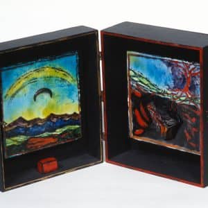 Landscape Box Enamel on steel and mixed media 10” x 10” x 5” 1996
